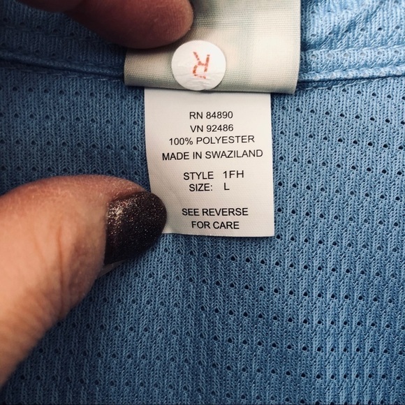 VINTAGE Haband poly mesh short sleeve shirt size large - Picture 6 of 8